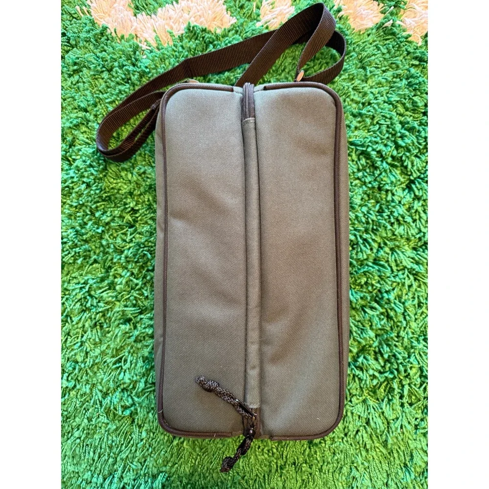 Harry and David Wine Bottle Carrier Unisex OS Green Excellent Insulated Picnic